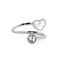Anello Marlù Donna Nel Mio Cuore in Acciaio Madreperla 15AN010W-S - 15AN010W-S